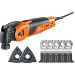Pack FEIN Pack FEIN Machine Oscillante - Plus Start - 450 W - MM 700 - 72296862000 - Lot De 5 Lames De Scie - E-Cut Long-life BIM Starlock 50x50mm - 63502221250 - Lot De 2 Patins De Ponçage - 63806129220
