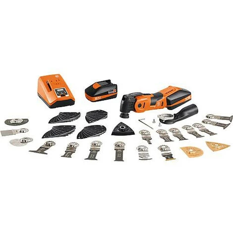 Multimaster FEIN 18V ANN Sans Fil 700 MAX TOP Avec 2x 3,0 Ah Batteries Et Chargeur 1 Multimaster FEIN 18V ANN Sans Fil 700 MAX TOP Avec 2x 3,0 Ah Batteries Et Chargeur
