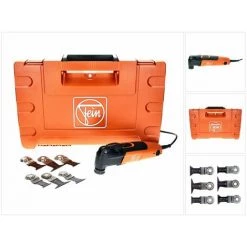 FEIN MultiMaster MM 300 PLUS START Machine Oscillante Sans Fil Starlock Plus 250 W + Coffret + Set D'accessoires, 3 Pcs.